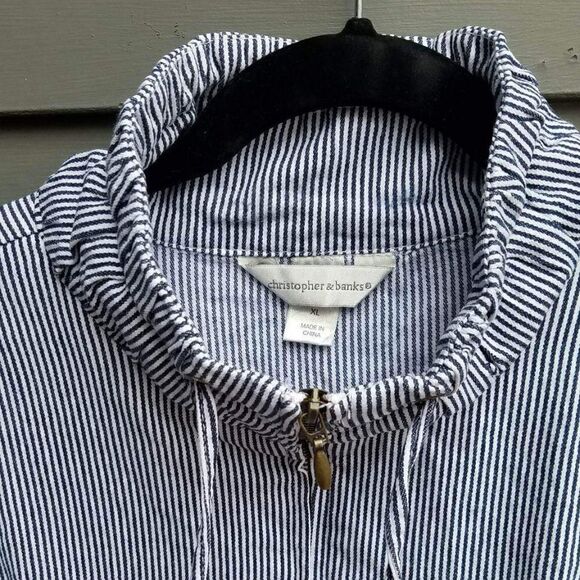 Christopher & Banks Striped Outer Wear Jacket Size XL - Picture 11 of 14